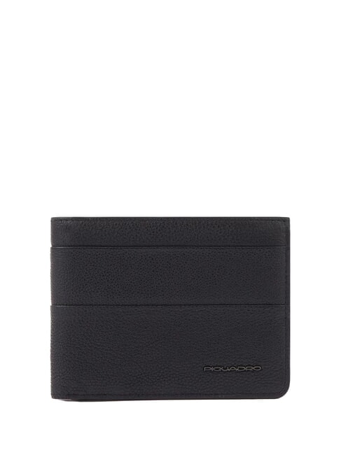 PIQUADRO PAAVO Portofel din piele cu clapă negru - Portofele bărbați