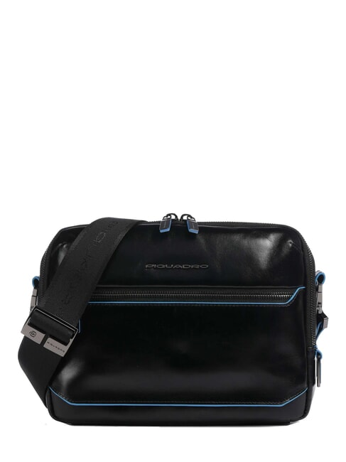 PIQUADRO BLUE SQUARE  Geanta iPad cu buzunar pentru airpod negru - Genți de umăr bărbați