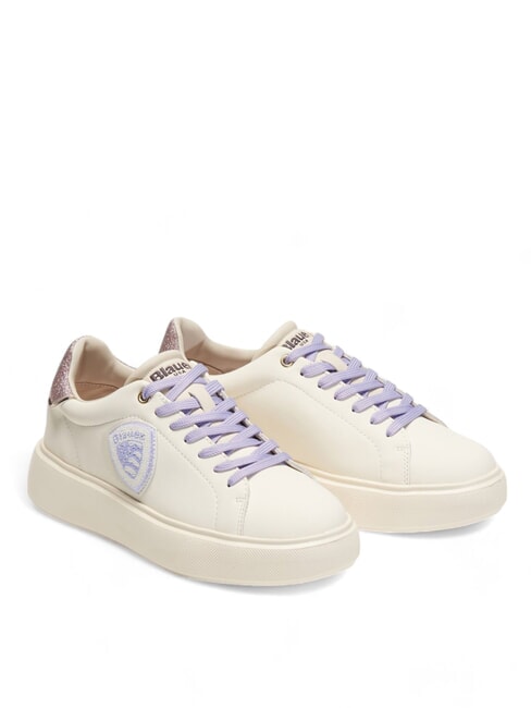 BLAUER VENUS Adidași cu inserție cu sclipici cremă - Pantofi femei