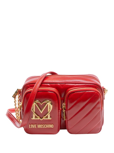LOVE MOSCHINO CITY POCKETS Geantă de umăr matlasată RED - Genți femei