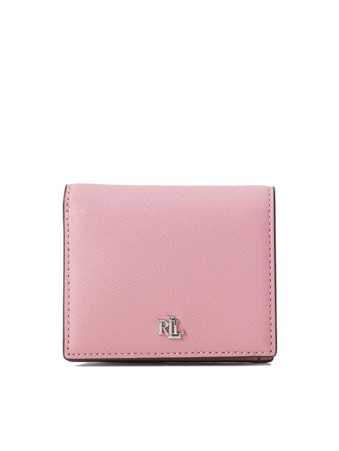 RALPH LAUREN COMPACT Portofel mic din piele trandafiri mov11 - Portofele femei