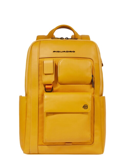 PIQUADRO LIKO Rucsac pentru laptop de 14 inchi galben - Rucsacuri pentru laptop