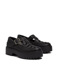 TIMBERLAND STONE STREET BUCKLE Pantof cu platforma din piele negru plin de cereale - Pantofi femei - 1