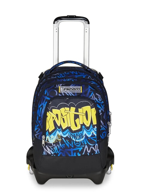 SEVEN SPOT BOY JACK 3WD Troler 2 rucsacuri detasabile, 3 roti Bluedeep - Rucsacuri cu role