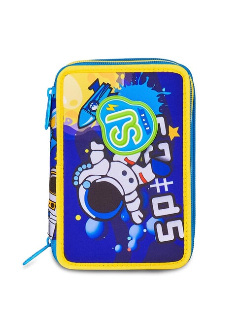 SJGANG FLYROCKET BOY Trusa cu 3 fermoar completă cu trusa școlară galben fluorescent - Penare și accesorii