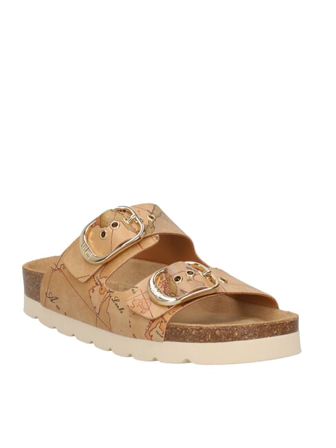 ALVIERO MARTINI PRIMA CLASSE GEO CLASSIC Papuc cu 2 catarame NATURAL - Pantofi femei