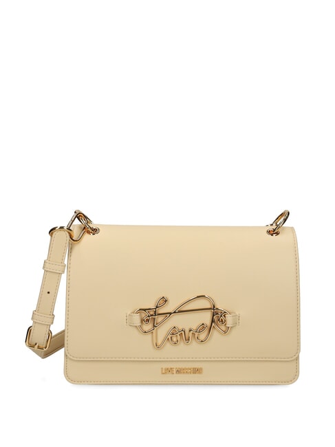LOVE MOSCHINO CURSIVE LOGO Geanta de umar bej - Genți femei