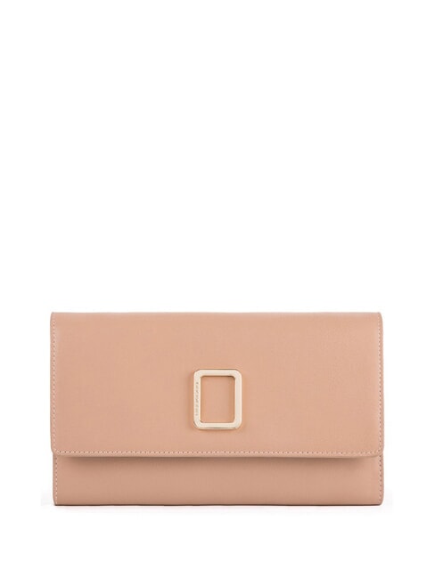 PIQUADRO FREEDOM Portofel clutch din piele BEIGE - Portofele femei