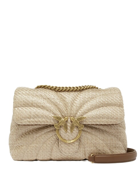 PINKO LOVE PUFF CLASSIC Geanta de umar bej-gri fumuriu-auriu antic - Genți femei
