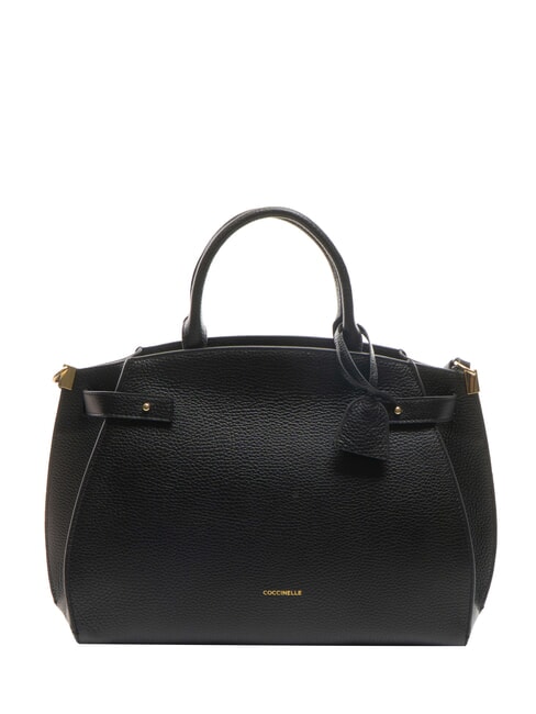 COCCINELLE KLICHE Geanta din piele cu bareta de umar negru - Genți femei