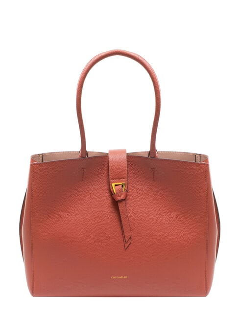 COCCINELLE ALBA Geanta de umar din piele ciocanita oală - Genți femei