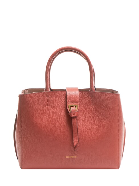 COCCINELLE ALBA Geantă tote din piele ciocanată oală - Genți femei