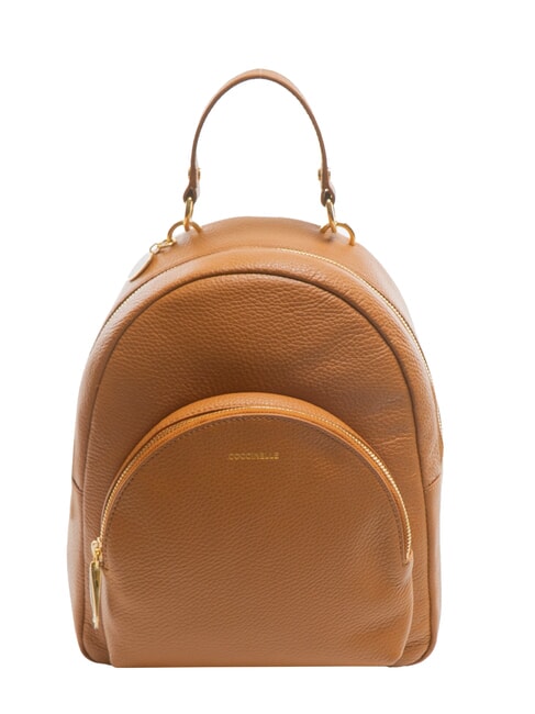 COCCINELLE ALPHA Rucsac din piele ciocanita cu buzunar CUIR - Genți femei