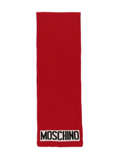MOSCHINO LOGO Eșarfă cu nervuri roșu - Eșarfe