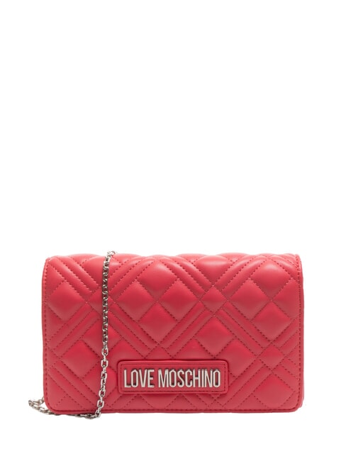 LOVE MOSCHINO QUILTED Mini Geanta cu curea de umar fucsie - Genți femei