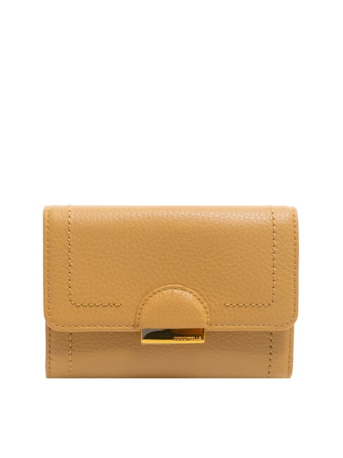 COCCINELLE TALEA Portofel mediu din piele ciocanita bej proaspăt - Portofele femei