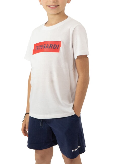 TRUSSARDI TOMMES Set tricou și bermudă alb/albastru mare - Treninguri pentru copii