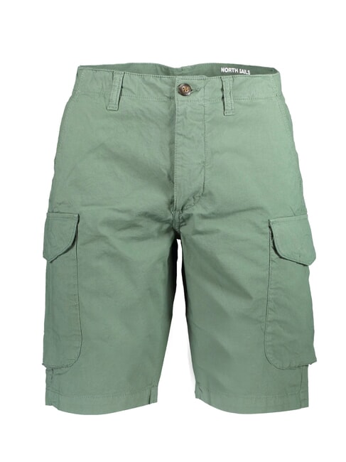 NORTH SAILS AMERICA Pantaloni scurți cargo din bumbac verde militar - Pantaloni