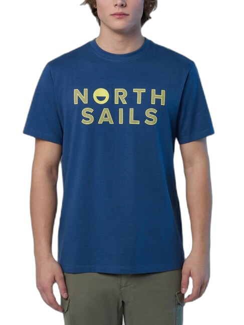 NORTH SAILS LINE PRINT Tricou din bumbac cu imprimeu maxi denim închis la culoare - tricou
