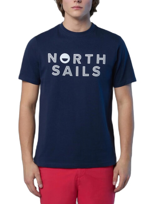 NORTH SAILS LINE PRINT Tricou din bumbac cu imprimeu maxi albastru marin - tricou