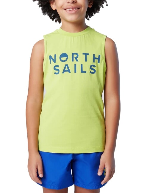 NORTH SAILS PRINTED KIDS Pulover din bumbac cu mâneci la gât var acid - Tricou copil