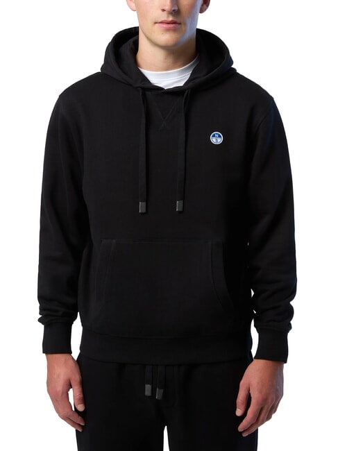 NORTH SAILS ROUND LOGO Hanorac din bumbac negru - hanorace