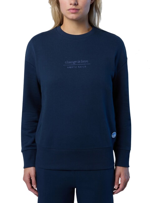 NORTH SAILS BASIC Hanorac cu guler rotund din bumbac albastru marin - Hanorace pentru femei