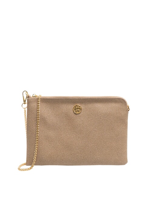 YNOT LUX Clutch cu curea de umăr metalică BEIGE - Genți femei