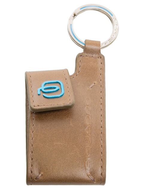 PIQUADRO BLUE SQUARE Breloc din piele / Suport pentru adresă  turturele 3 - Portchei