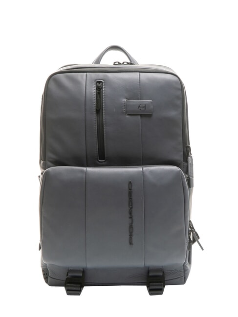 PIQUADRO URBAN  Rucsac pentru laptop de 15,6", din piele GRI - Rucsacuri pentru laptop