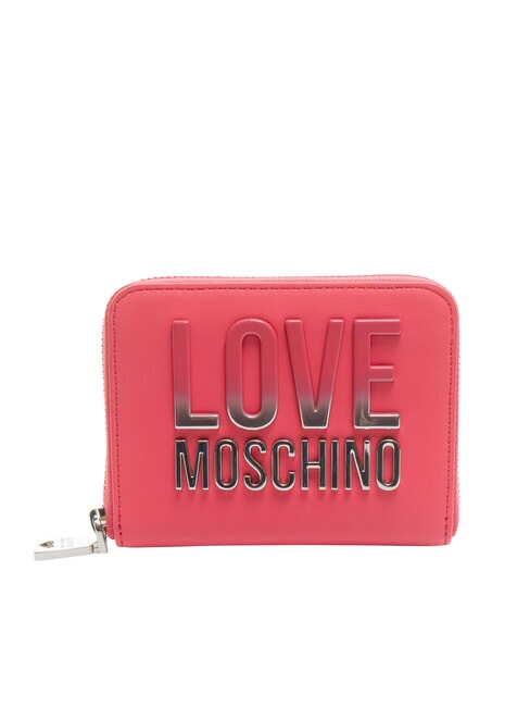 LOVE MOSCHINO ZIP AROUND Portofel fucsie - Portofele femei