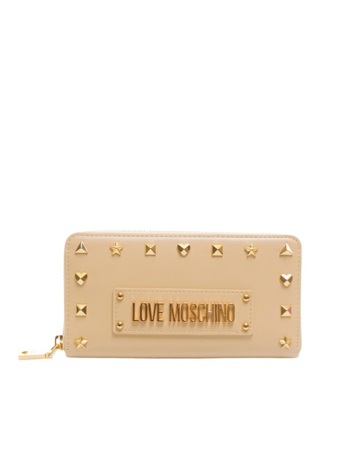 LOVE MOSCHINO BORCHIE Portofel cu fermoar bej - Portofele femei