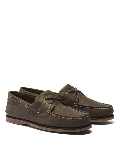 TIMBERLAND CLASSIC BOAT  Pantofi din piele intoarsa măsline - Pantofi bărbați