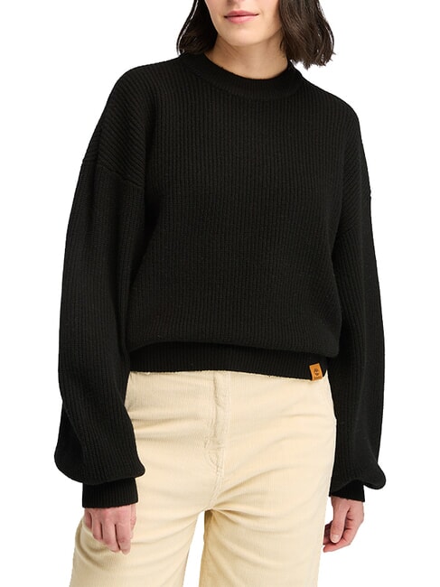 TIMBERLAND WOOL BLEND  Pulover cu guler rotund BLACK - Pulovere pentru femei