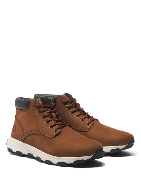 TIMBERLAND WINSOR PARK MID  Adidași din piele coniac - Pantofi bărbați