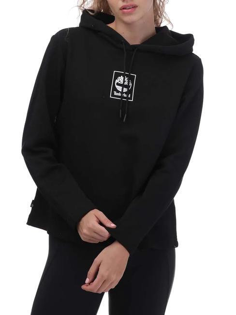 TIMBERLAND STACK LOGO  Hanorac cu gluga BLACK - Hanorace pentru femei