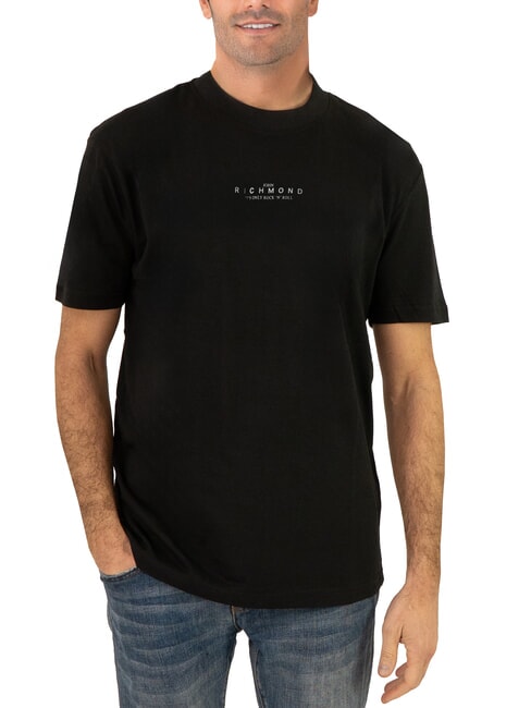 JOHN RICHMOND HERMOSO Tricou din bumbac cu logo alb-negru - tricou