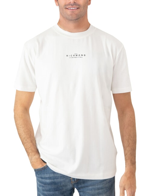 JOHN RICHMOND HERMOSO Tricou din bumbac cu logo alb/negru - tricou
