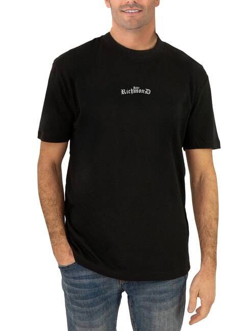 JOHN RICHMOND SANGARIS Tricou din bumbac cu logo amestec negru/gri - tricou