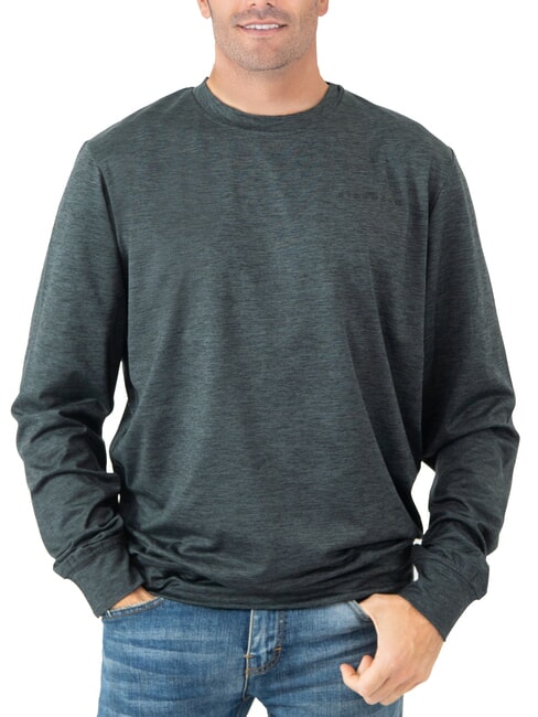 JOHN RICHMOND KUDRO Hanorac cu guler rotund și logo în relief cărbune - hanorace