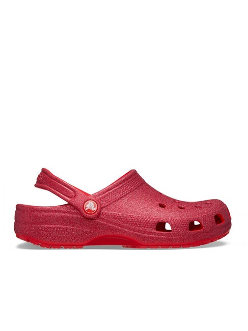 CROCS CLASSIC GLITTER CLOG W Sabot de papuci roșu-cireș - Pantofi femei