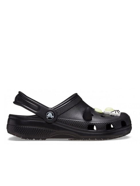CROCS CLASSIC GLOW BLACK CAT CLOG T Sabot de papuci negru - Pantofi pentru bebeluși