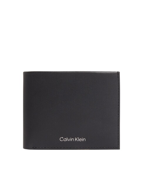 CALVIN KLEIN CK MUST Portofel din piele cu portofel pentru monede pe negru - Portofele bărbați
