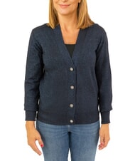 JOHN RICHMOND PEACEFUL Cardigan din lurex cu nasturi albastru marin - Pulovere pentru femei - 1