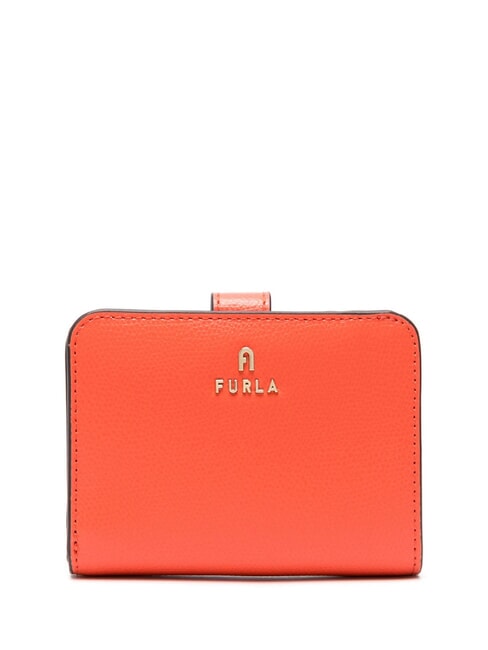 FURLA CAMELIA COMPACT Portofel mic din piele paprika+azalee int. - Portofele femei