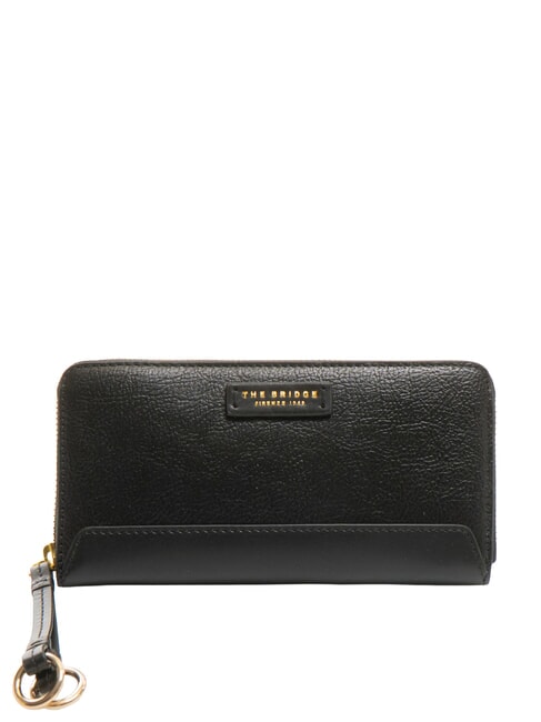 THE BRIDGE CARLOTTA Fermoar mare în jurul portofelului Negru de aur - Portofele femei
