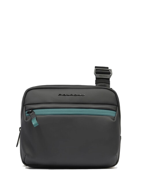 PIQUADRO CORNER SPECIALE GOMMATO Geantă hidrofugă negru - Genți de umăr bărbați