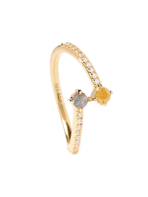 PDPAOLA JUNO Inel cu piatră placată cu aur aur - Inele