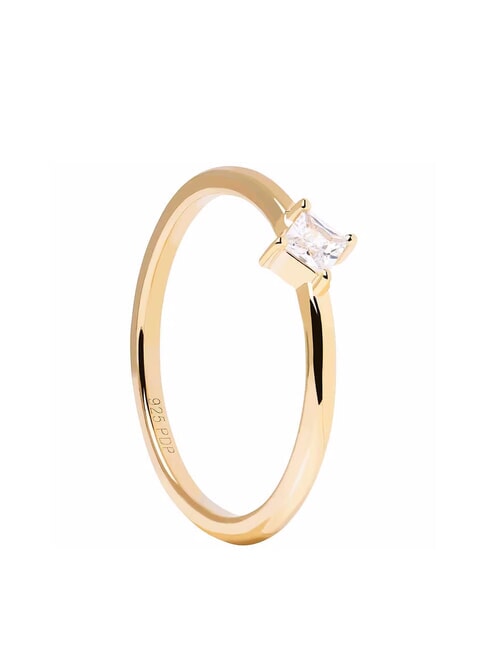 PDPAOLA THE NEW ESSENTIALS OBI Inel solitaire cu zirconiu aur - Inele