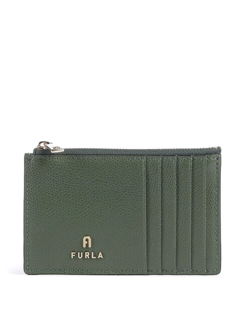 FURLA CAMELIA Portofel plat din piele măslin - Portofele femei